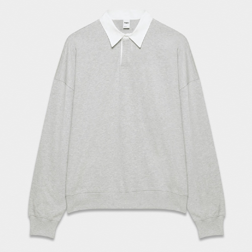 TNA Lomu Polo Longsleeve Gray/White